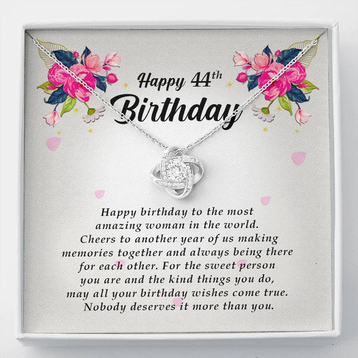 Love Knot Necklace, 44th Birthday Gift