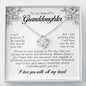 To My Beautiful Granddaughter, Love Knot Necklace
