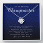 Love Knot Necklace, Chiropractor Gift, Thank You Gift, Appreciation Gift, Best Birthday Christmas Gift Idea