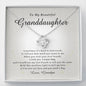 Love Knot Necklace, To My Beautiful Granddaughter, With Love From Grandpa