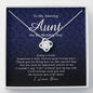 Love Knot Necklace, To My Aunt, Gift from Bride, Wedding Day Gift from Niece