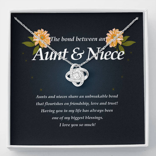 Love Knot Necklace, Aunt and Niece Gift
