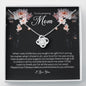 To My Amazing Mom, Love Knot Necklace