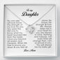To My Daughter, Love Knot Necklace, Gift from Mom
