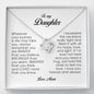 To My Daughter, Love Knot Necklace, Gift from Mom