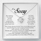 I'm Sorry Gift For Her, Love Knot Necklace