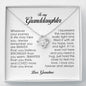 To My Granddaughter, Love Knot Necklace, Gift from Grandma