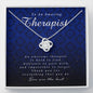 Love Knot Necklace, Therapist Gift, Appreciation Gift, Thank You Gift, Best Gift Idea, Jewelry Card for Her