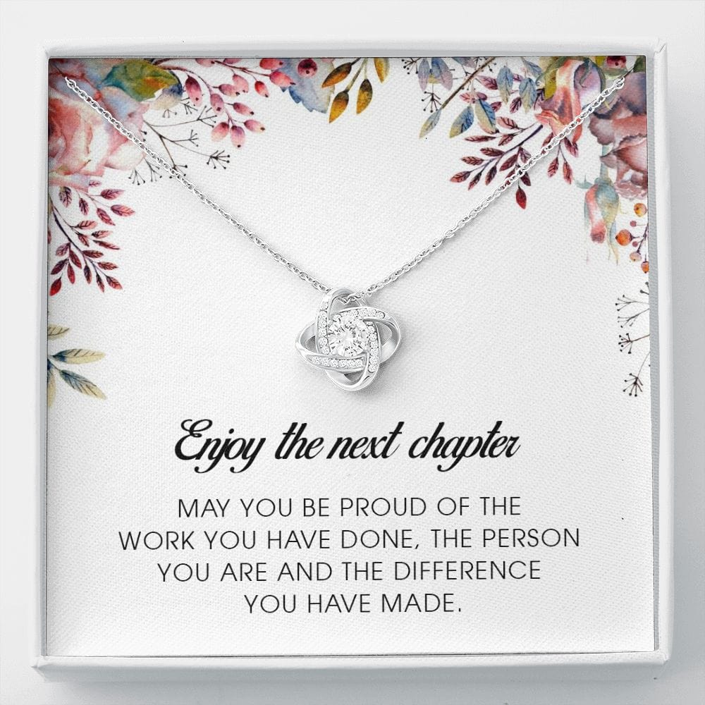 Enjoy The Next Chapter, Love Knot Necklace
