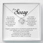 I'm Sorry Gift, Love Knot Necklace