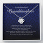 Love Knot Necklace, To My Beautiful Granddaughter, With Love From Grandma / Grandpa