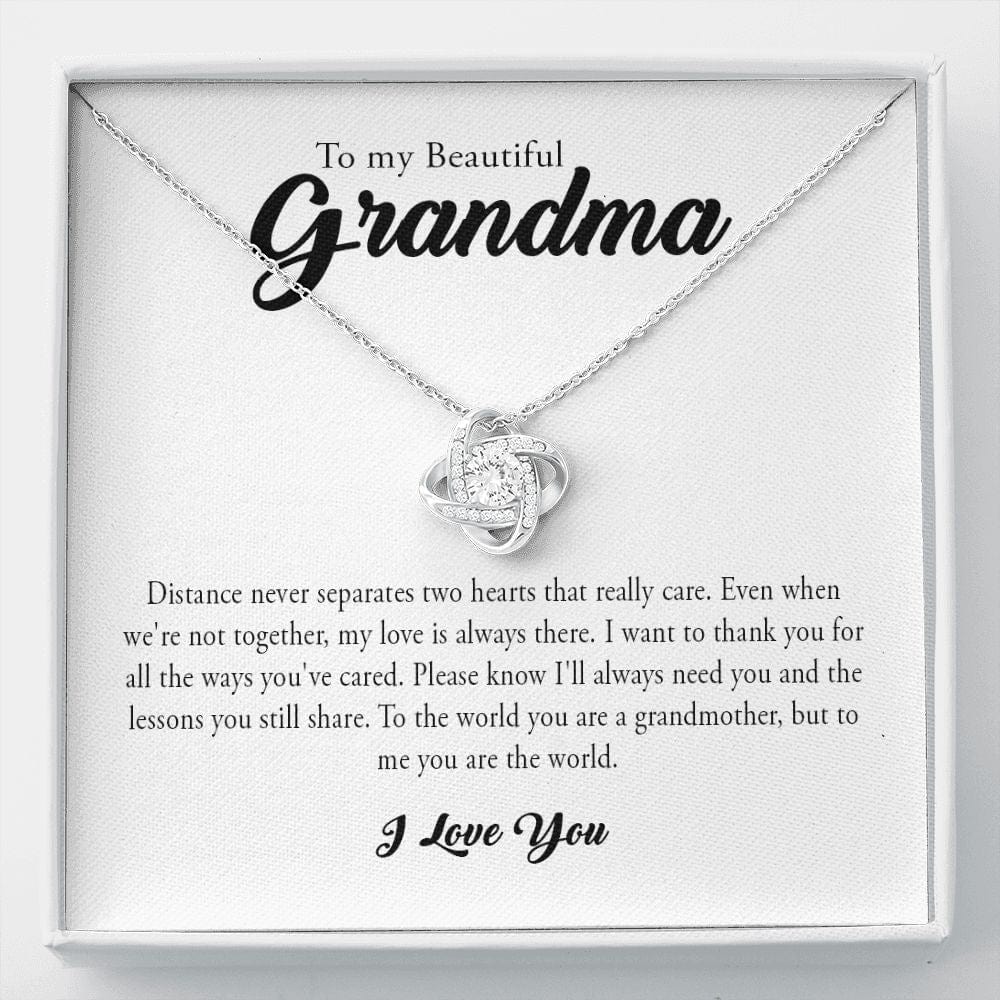 To My Beautiful Grandma, Love Knot Necklace