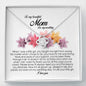 To My Beautiful Mom on my Wedding, Love Knot Necklace