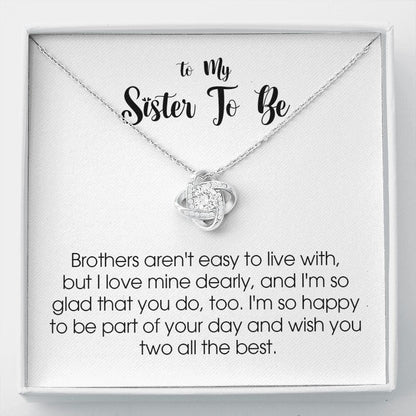 To My Sister In Law, Love Knot Necklace