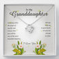 Love Knot Necklace, Jewelry Card for Granddaughter