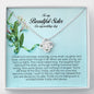 To My Beautiful Sister on my Wedding Day, Love Knot Necklace