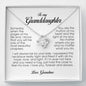 To My Granddaughter, Love Knot Necklace, Gift from Grandma
