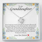 To My Granddaughter, Love Knot Necklace