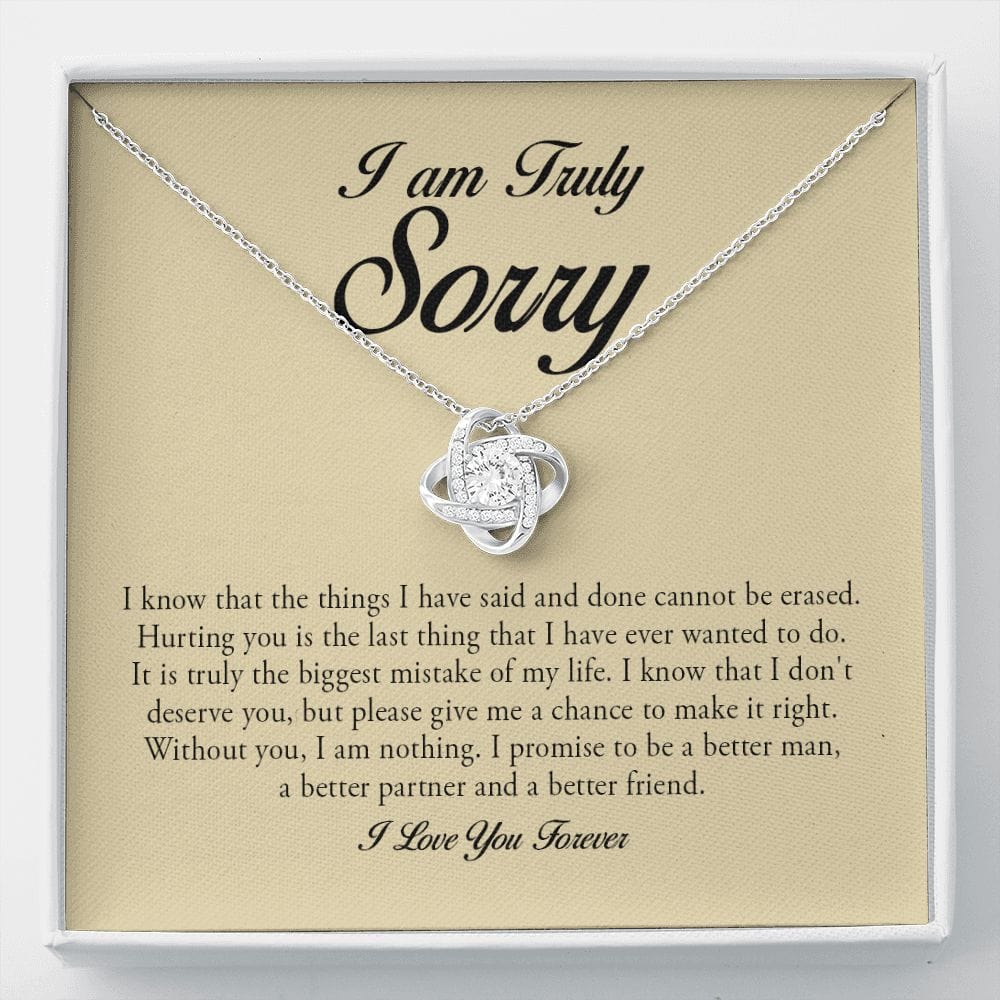 I Am Truly Sorry, Love Knot Necklace