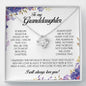 To My Granddaughter, Love Knot Necklace