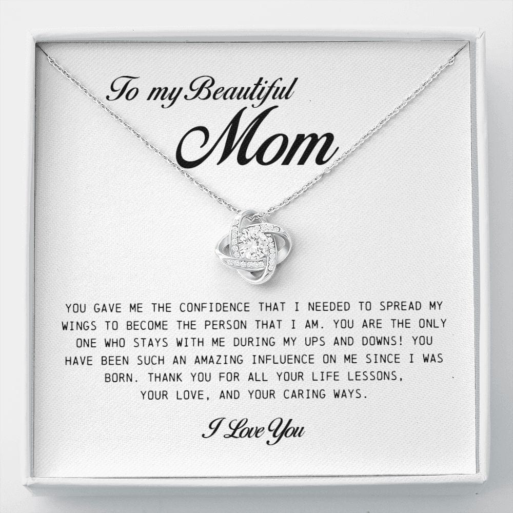 To My Beautiful Mom, Love Knot Necklace
