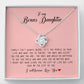 To My Bonus Daughter, Love Knot Necklace