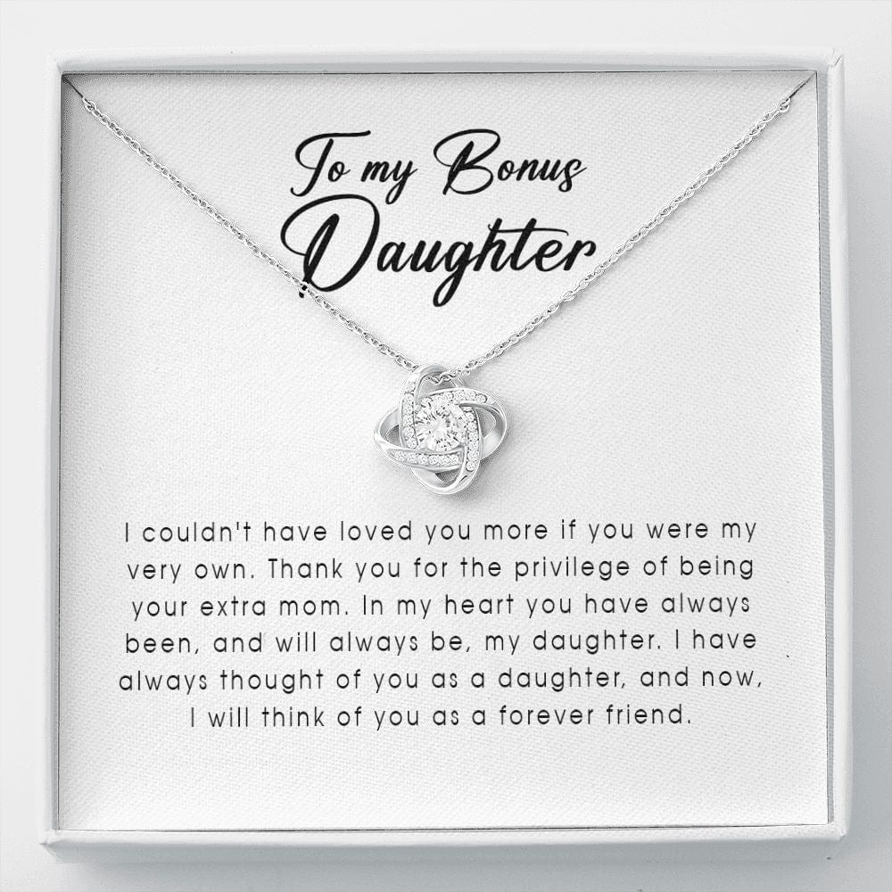 To My Bonus Daughter, Love Knot Necklace