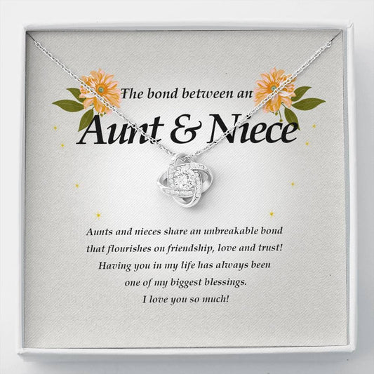 Love Knot Necklace, Aunt and Niece Gift