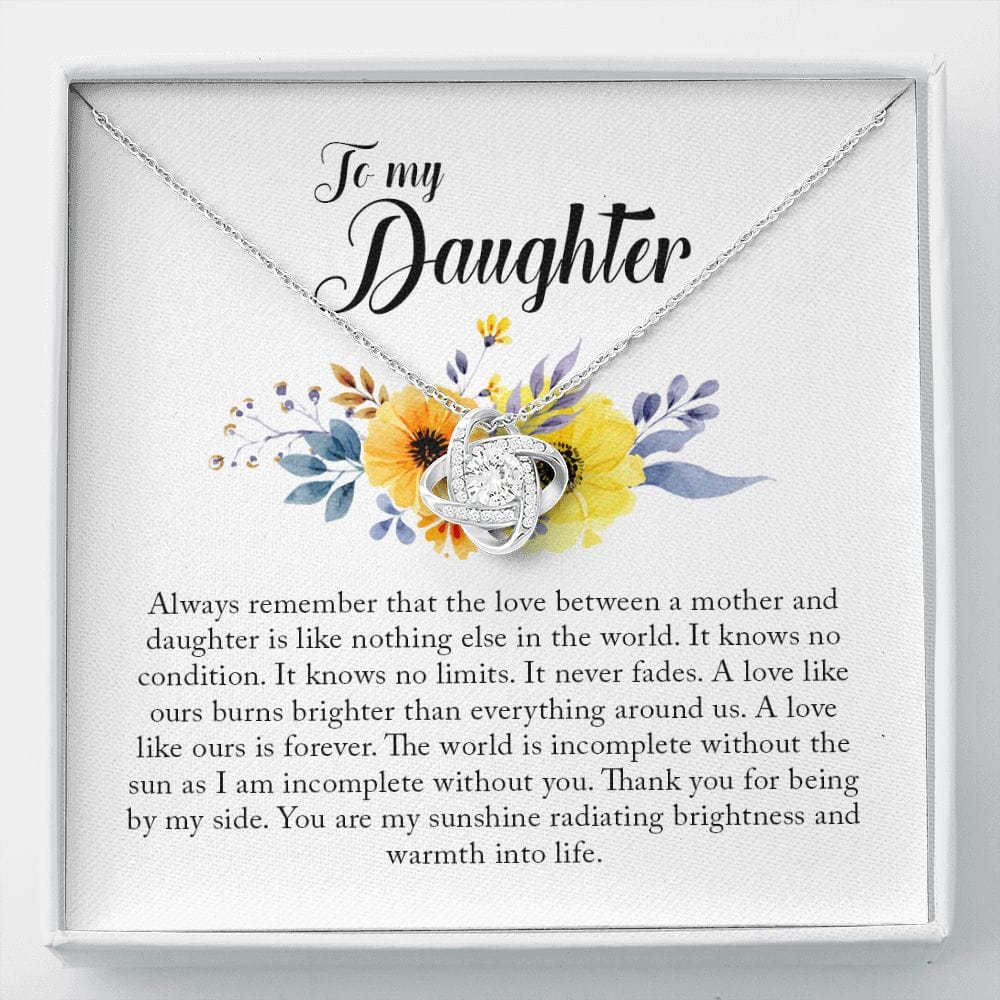 To My Daughter, Love Knot Necklace