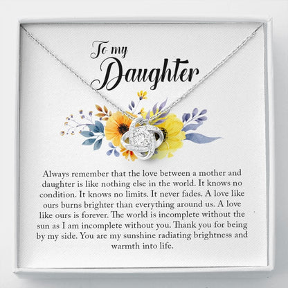 To My Daughter, Love Knot Necklace