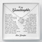 To My Granddaughter, Love Knot Necklace, Gift from Grandpa