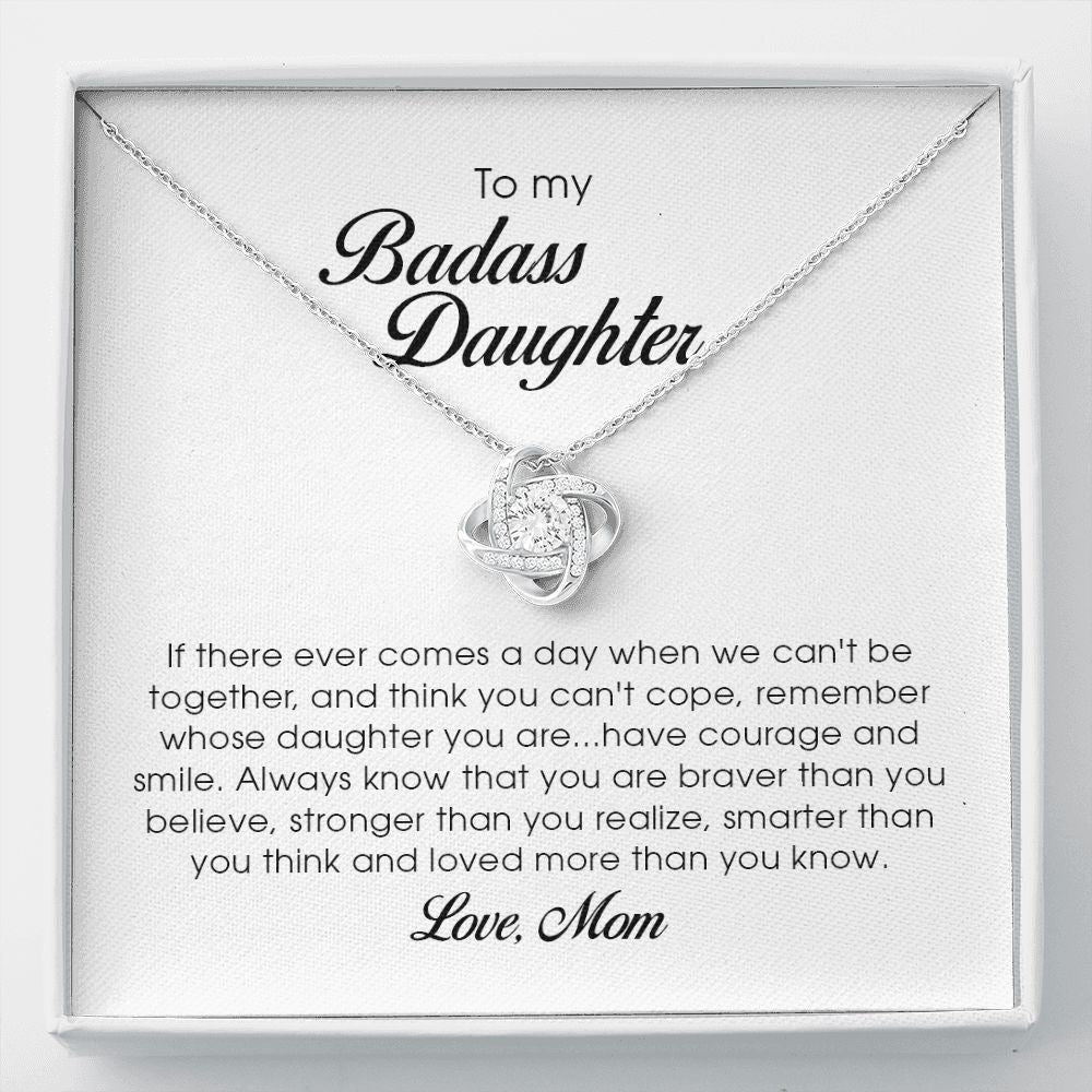 To My Badass Daughter, Love Knot Necklace