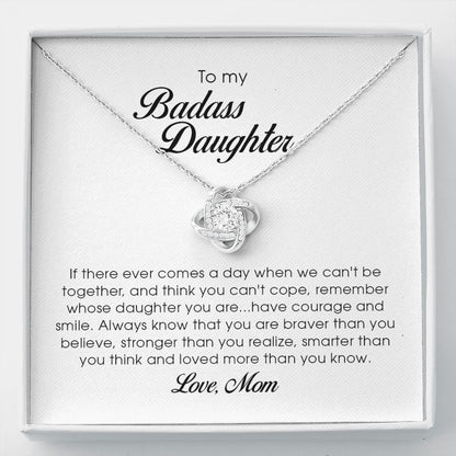 To My Badass Daughter, Love Knot Necklace