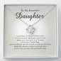 Love Knot Necklace, To My Beautiful Daughter, With Love From Mom / Dad