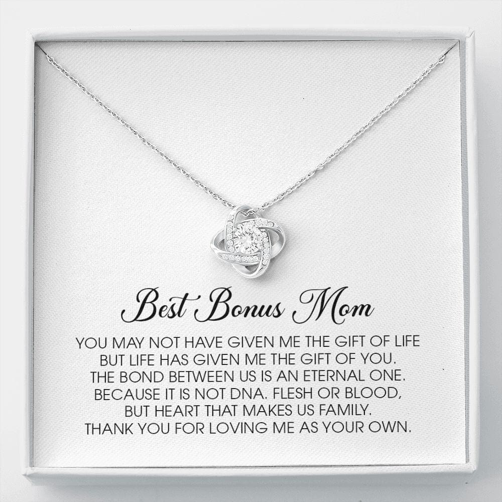 To my Best Bonus Mom Gift, Love Knot Necklace