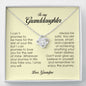 To My Granddaughter, Love Knot Necklace, Gift from Grandpa