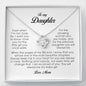 To My Daughter, Love Knot Necklace, Gift from Mom