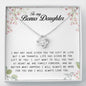 To My Bonus Daughter, Love Knot Necklace