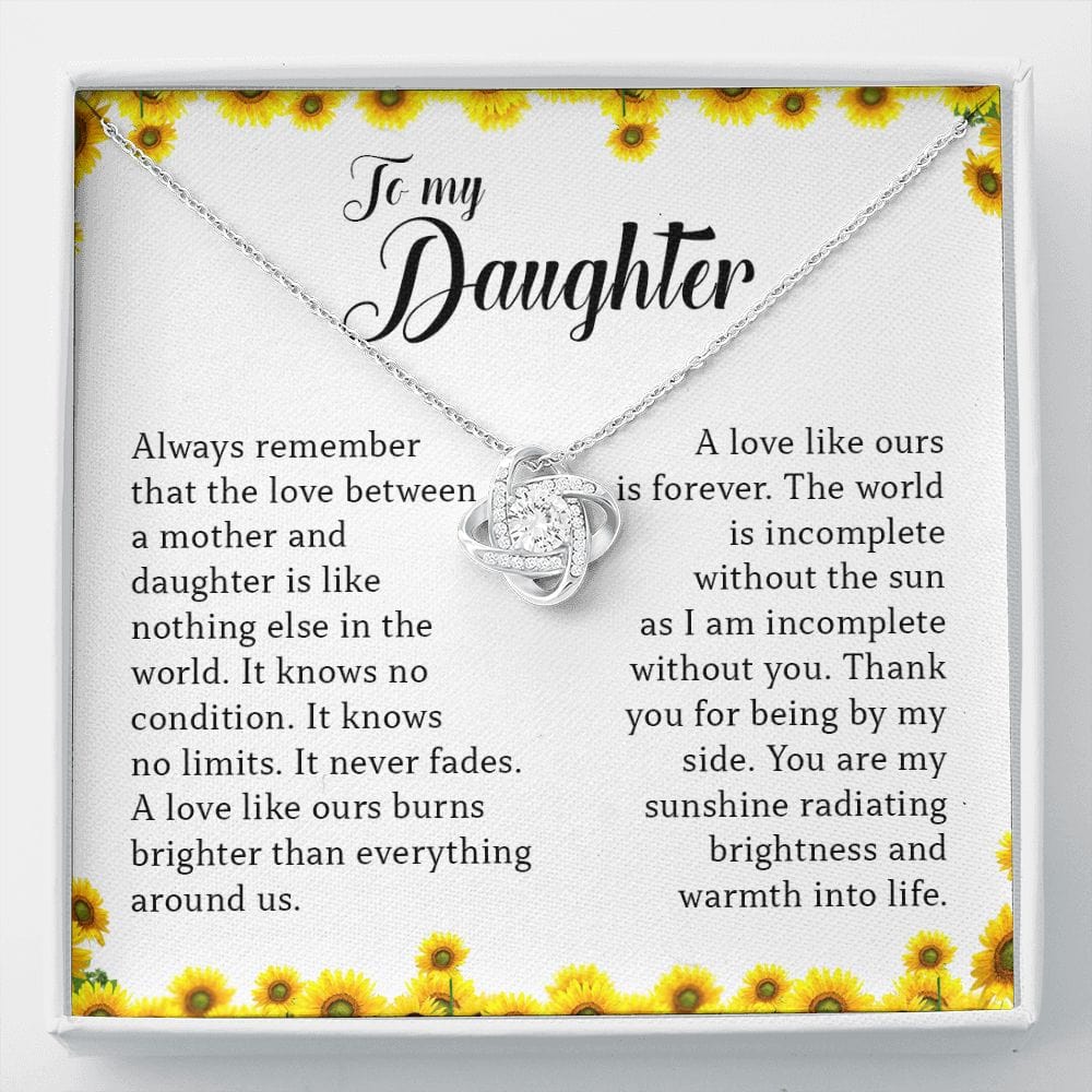 To My Daughter, Love Knot Necklace
