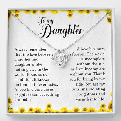 To My Daughter, Love Knot Necklace