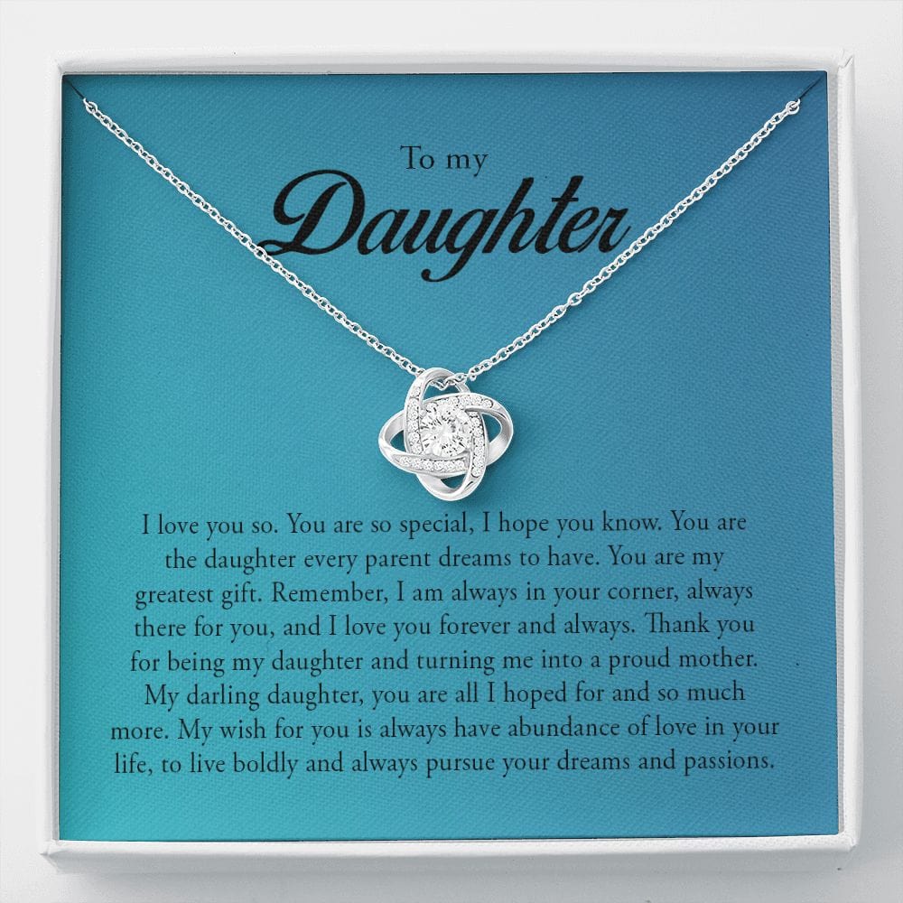 To My Daughter, Love Knot Necklace