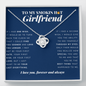 Love Knot Necklace | To My Smokin Hot Girlfriend | Girlfriend Gift | Girlfriend Jewelry | Anniversary Gift For Girlfriend | Best Christmas Gift Idea