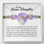 To My Bonus Daughter, Love Knot Necklace