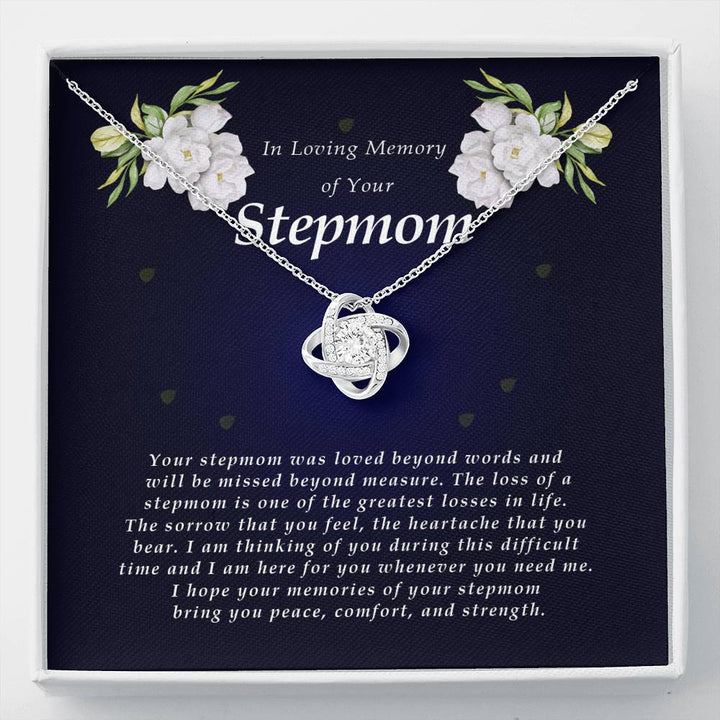 Love Knot Necklace, In Loving Memory of Your Stepmom