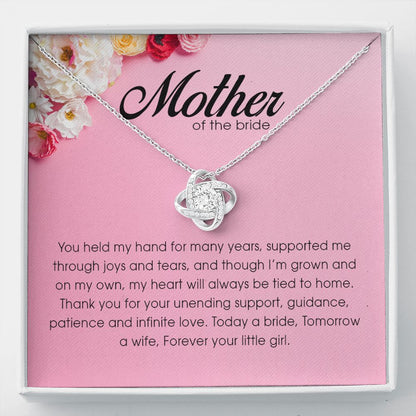 Mother of the Bride Gift, Love Knot Necklace