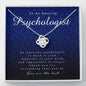 Love Knot Necklace, Psychologist Gift, Appreciation Gift, Thank You Gift, Best Gift Idea, Jewelry Card for Her