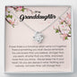 To My Granddaughter, Love Knot Necklace