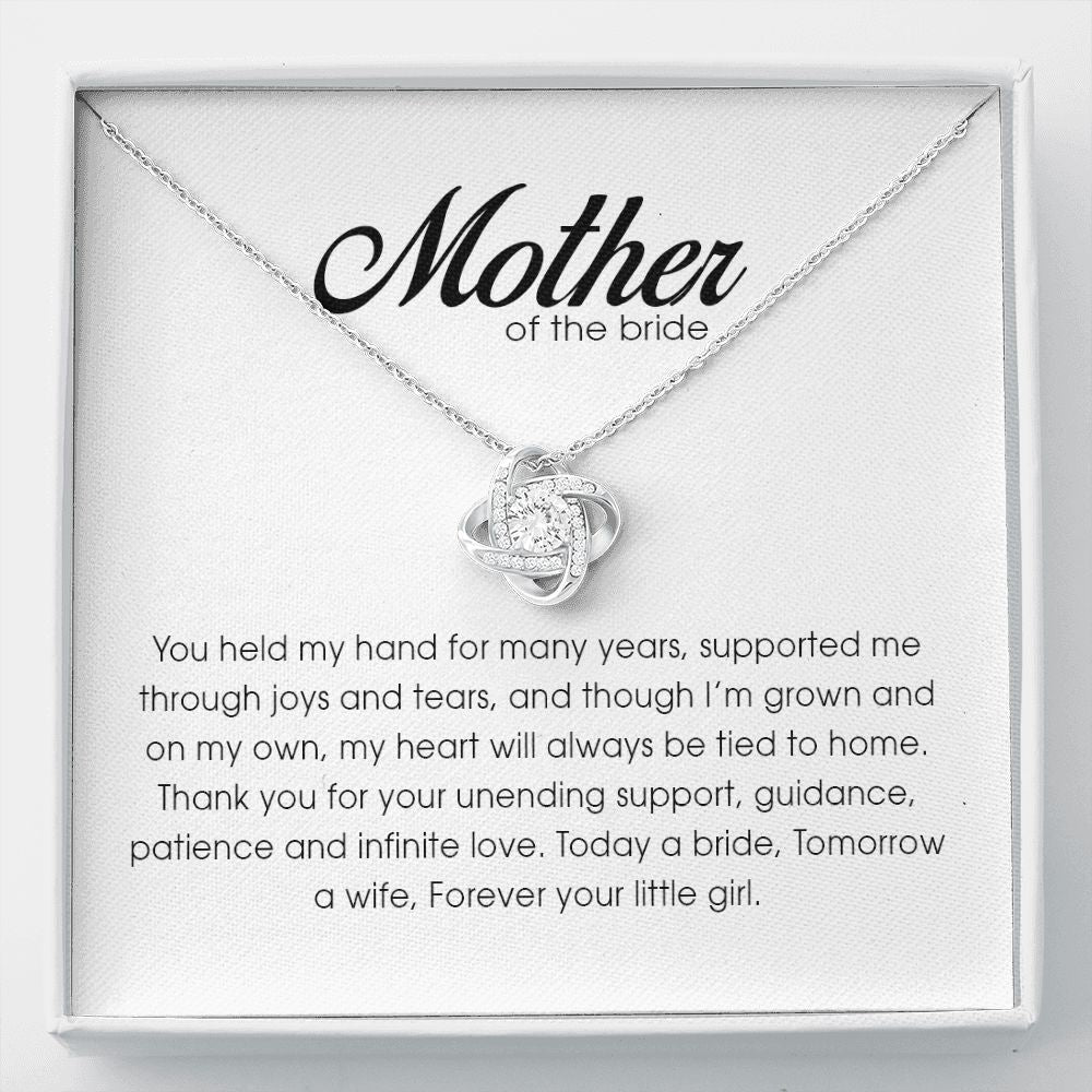 Mother of the Bride Gift, Love Knot Necklace