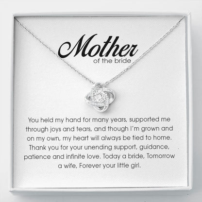 Mother of the Bride Gift, Love Knot Necklace