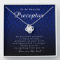 Love Knot Necklace, Preceptor Gift, Appreciation Gift, Thank You Gift, Best Gift Idea, Jewelry Card for Her